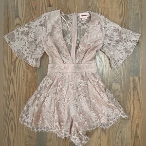 Showpo Blush Lace Romper